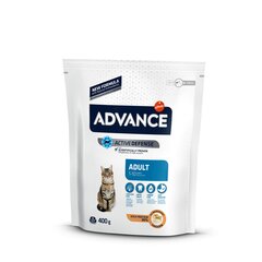 Kuivaruoka kissoille ADVANCE Cat Adult kananlihaa ja riisiä, 0,4 kg hinta ja tiedot | Kissan kuivaruoka | hobbyhall.fi
