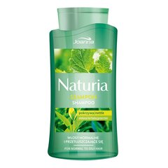 Shampoo rasvoittuville ja normaaleille hiuksille nokkosen ja vihreän teen kanssa Joanna Naturia 500 ml hinta ja tiedot | Shampoot | hobbyhall.fi