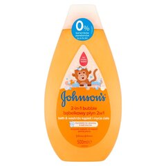 Kylpyvaahto ja vartalonpesuaine lapsille Johnson's Baby Bath & Wash 2-in-1 Bubble 500 ml hinta ja tiedot | Johnson's Hajuvedet ja kosmetiikka | hobbyhall.fi