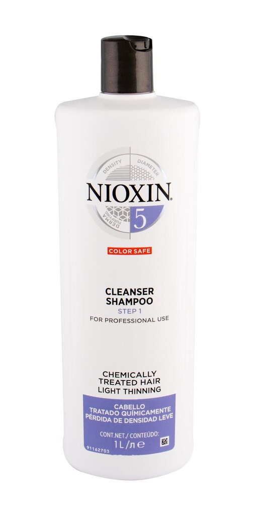 Hiusten ja päänahan shampoo Nioxin Cleanser SYS5 1000ml hinta ja tiedot | Shampoot | hobbyhall.fi