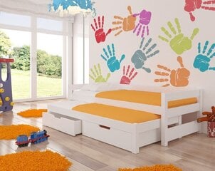 Lastensänky Fraga, 200 x 90/192 x 90 cm, valkoinen hinta ja tiedot | ADRK Furniture Lastenhuoneen kalusteet | hobbyhall.fi
