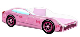 sänky patjalla Car BED-PINK-2, 160x80 cm, pinkki hinta ja tiedot | Lastensängyt | hobbyhall.fi