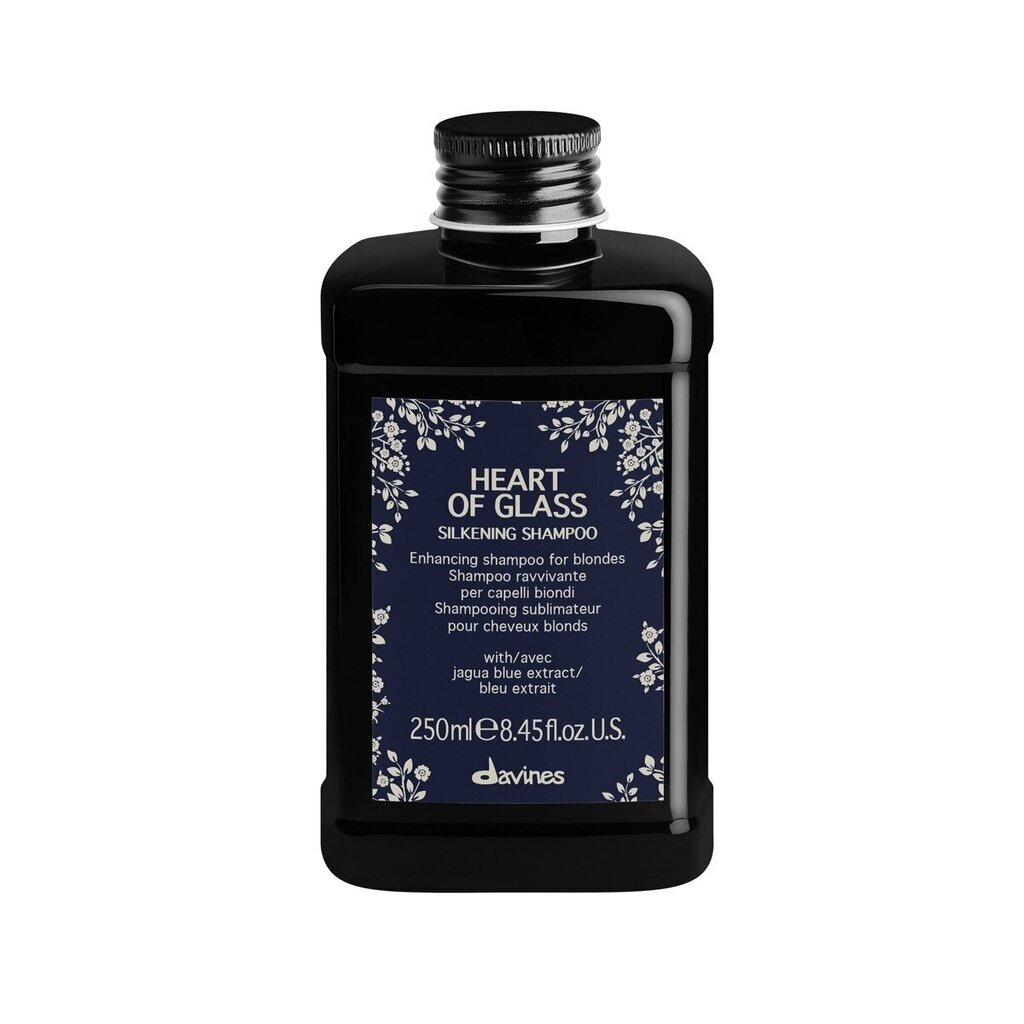 Shampoo vaaleille hiuksille Davines Heart of Glass Silkening shampoo, 250 ml hinta ja tiedot | Shampoot | hobbyhall.fi