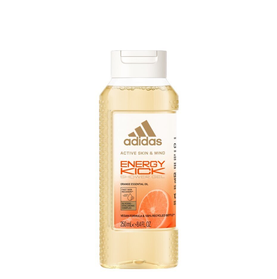 Adidas Energy Energy Kick suihkugeeli, 250 ml hinta ja tiedot | Suihkusaippuat ja suihkugeelit | hobbyhall.fi