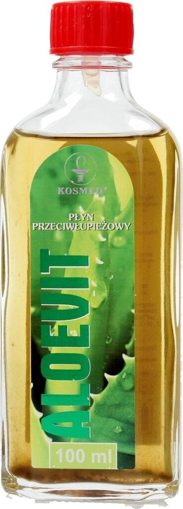 Kosmed Aloevit hilsettä ehkäisevä hoitoneste hiuksille ja päänahalle, 100ml hinta ja tiedot | Hiusnaamiot, öljyt ja seerumit | hobbyhall.fi