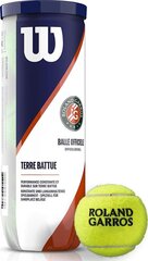 Wilson Roland Garos Clay Court 3Tennispallot WRT125000 3 kpl hinta ja tiedot | Wilson Urheilu ja vapaa-aika | hobbyhall.fi