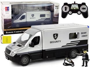 Kauko-ohjattava turva-ajoneuvo 1:18 Security Convoy Bank Car + 2,4 GHz R/C hinta ja tiedot | Poikien lelut | hobbyhall.fi