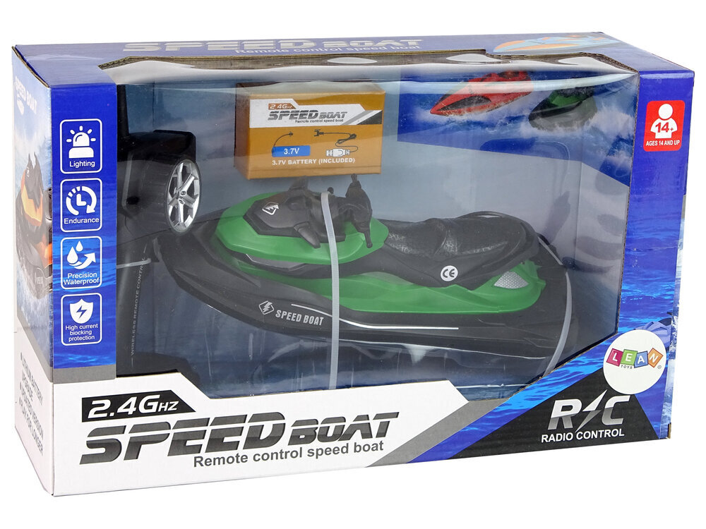 Lean Toys R/C Jet Ski kauko-ohjaimella Jetti 2.4G hinta ja tiedot | Poikien lelut | hobbyhall.fi