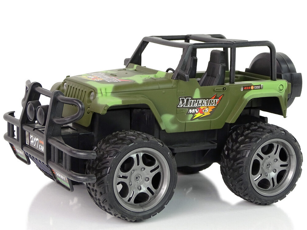 Lean Toys Maasturi Jeep Cross-Country R/C 1:16 Camo hinta ja tiedot | Poikien lelut | hobbyhall.fi