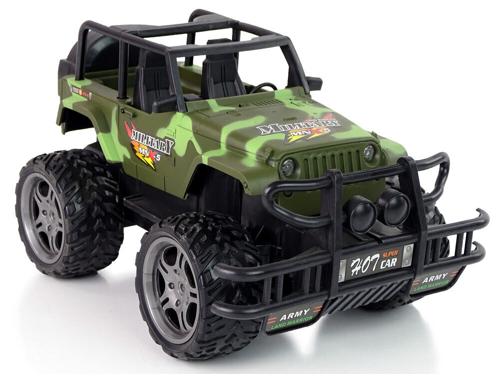 Lean Toys Maasturi Jeep Cross-Country R/C 1:16 Camo hinta ja tiedot | Poikien lelut | hobbyhall.fi