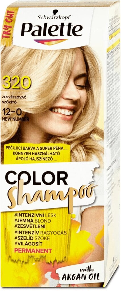 Sävyttävä shampoo Schwarzkopf Palette Color, 320 Lightener hinta ja tiedot | Hiusvärit | hobbyhall.fi