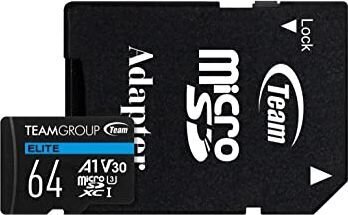 Team Group 64 GB Elite micro SDXC UHS-I U3, V30, A1 hinta ja tiedot | Kameran muistikortit | hobbyhall.fi