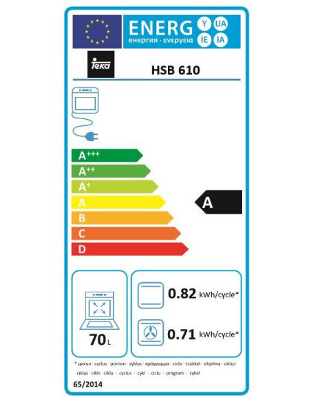 Monitoimiuuni Teka HSB610 70 L 2615 W Valkoinen hinta ja tiedot | Erillisuunit | hobbyhall.fi