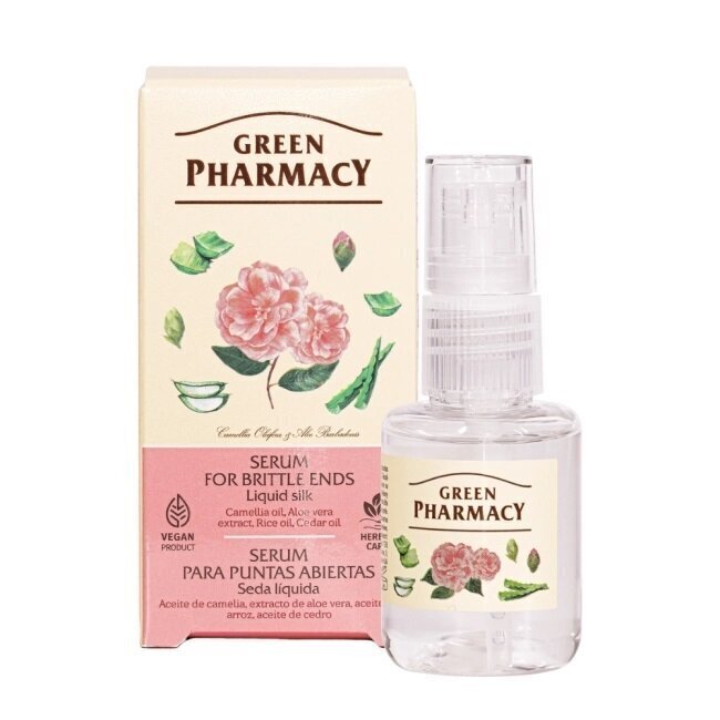 Seerumi Green Pharmacy Herbal Care Serum For Brittle Ends, 30ml hinta ja tiedot | Naamiot, öljyt ja seerumit | hobbyhall.fi