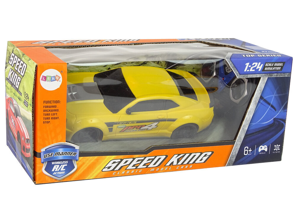 Lean Toys Urheiluauto R/C Keltainen 1:24 Speed hinta ja tiedot | Poikien lelut | hobbyhall.fi