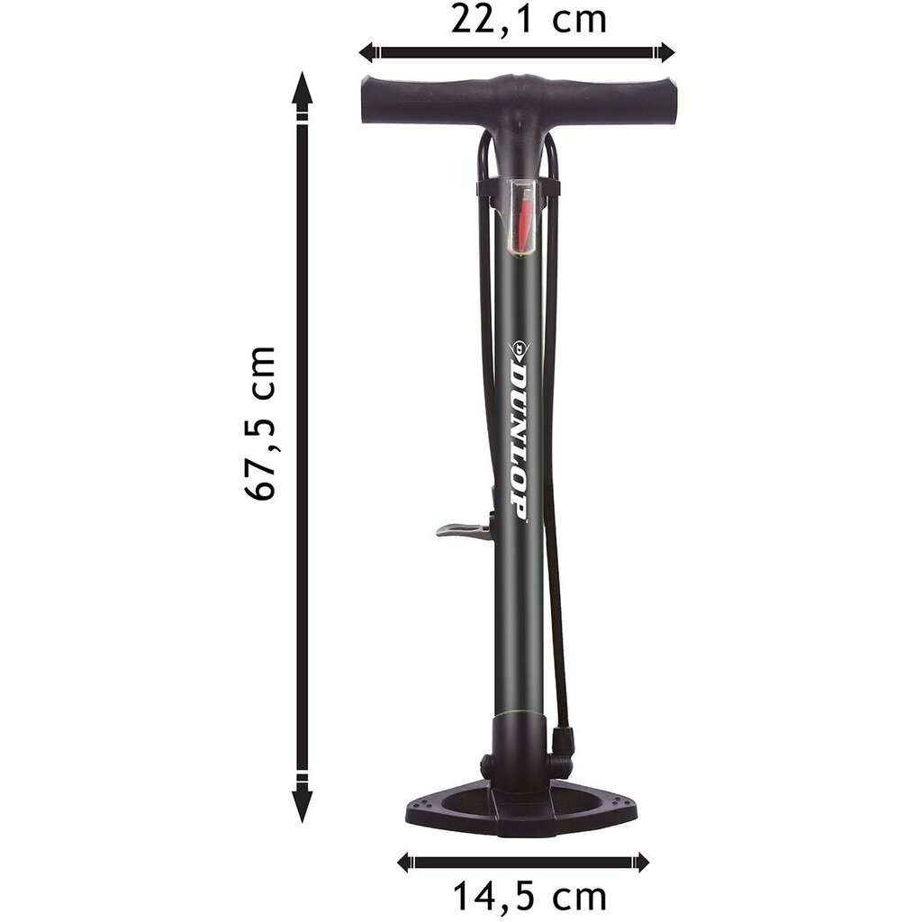 Dunlop 174Psi (12Bar) käsipumppu, musta hinta ja tiedot | Pyöräpumput | hobbyhall.fi