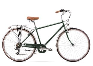 Kaupunkipyörä Romet Vintage Eco M, 28", 2022, vihreä hinta ja tiedot | Polkupyörät | hobbyhall.fi