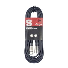 XLR/m - XLR/f 6 metrin pituinen äänikaapeli hinta ja tiedot | Stagg Televisiot ja lisätarvikkeet | hobbyhall.fi