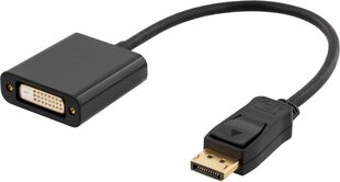 Deltaco DP-DVI14, DisplayPort, DVI-I, 0,17 metriä hinta ja tiedot | Kaapelit ja adapterit | hobbyhall.fi