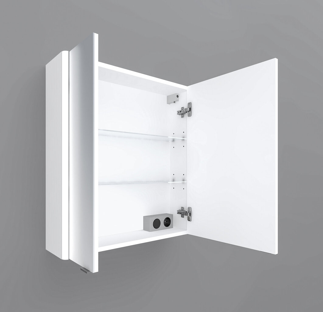 Tristan - Kylpyhuonekaappi, 60x60x16 cm, valkoisen värinen hinta ja tiedot | Kylpyhuonekaapit | hobbyhall.fi