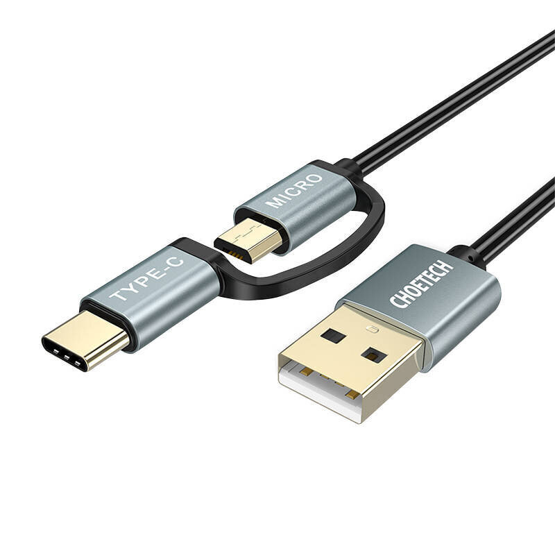 Choetech XAC-0012-101BK USB-C / Micro USB hinta ja tiedot | Puhelinkaapelit | hobbyhall.fi