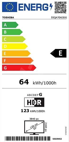 Toshiba 55QA7D63DG hinta ja tiedot | Televisiot | hobbyhall.fi