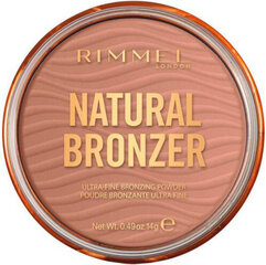 Rimmel London Natural Bronzer 003-Sunset 14g hinta ja tiedot | Aurinkopuuterit ja poskipunat | hobbyhall.fi