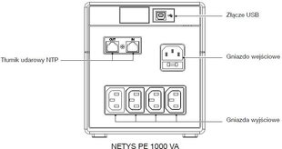 Socomec Netys PE1000 hinta ja tiedot | UPS-laitteet | hobbyhall.fi