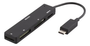 Kortinlukija Deltaco UCR-154, USB-C, SD, Micro SD, M2 hinta ja tiedot | Deltaco Tietokoneiden lisävarusteet | hobbyhall.fi