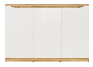 Lipasto Nuis, 91,5x135x39,5 cm, tammi/valkoinen hinta ja tiedot | Olohuoneen kaapit ja lipastot | hobbyhall.fi