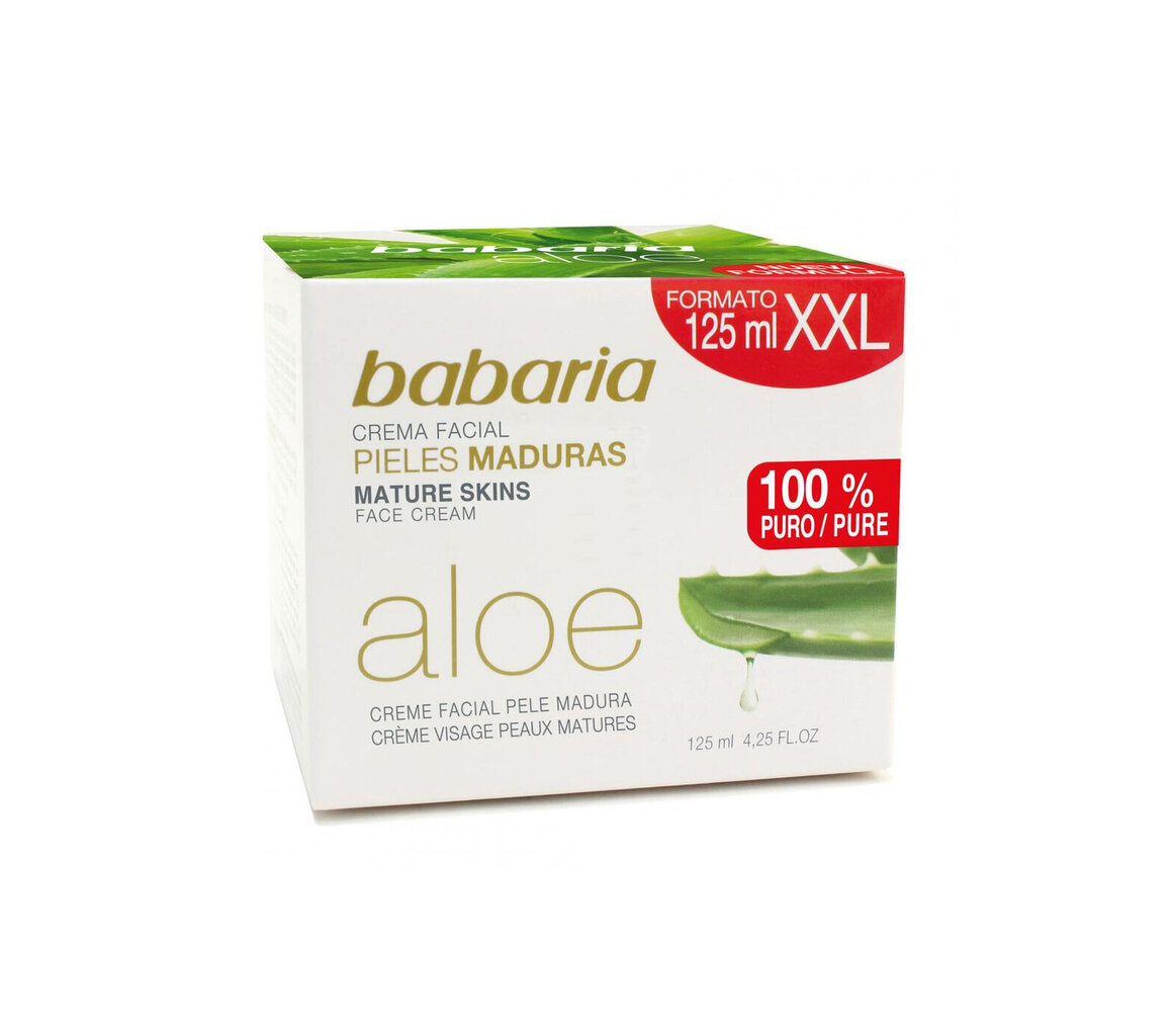 Aloe Vera Babaria XXL -voide ikääntyvälle kasvojen iholle 125 ml hinta ja tiedot | Kasvovoiteet | hobbyhall.fi