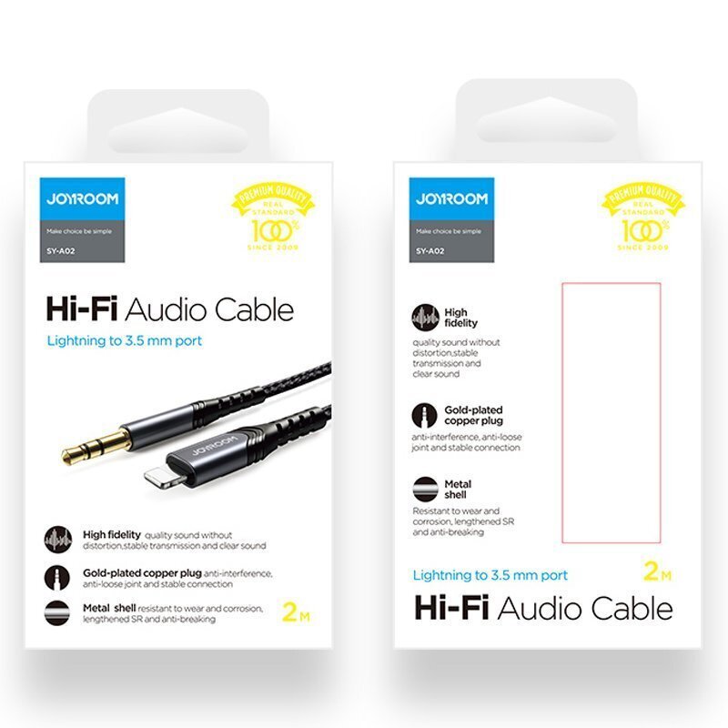 Joyroom stereo audio AUX, 2 m hinta ja tiedot | Puhelinkaapelit | hobbyhall.fi