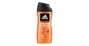 Suihkugeeli Adidas Team Force miehille, 250 ml hinta ja tiedot | Suihkusaippuat ja suihkugeelit | hobbyhall.fi