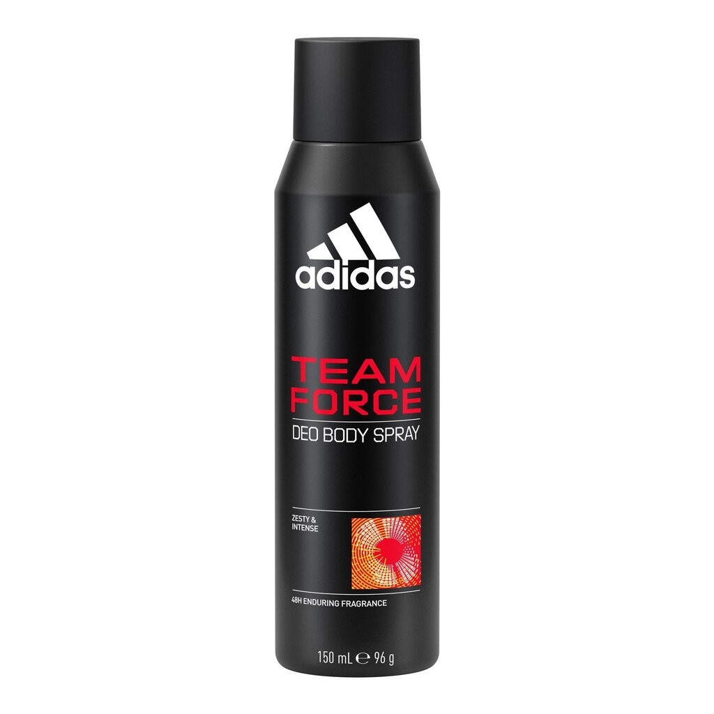 Suihkedeodorantti Adidas Team Force miehille, 150 ml hinta ja tiedot | Deodorantit | hobbyhall.fi