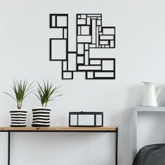 Metallinen seinäkoriste neliöt, 50x50 cm hinta ja tiedot | Sisustustuotteet | hobbyhall.fi