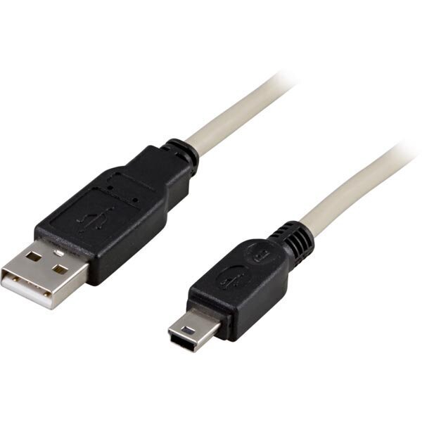 Deltaco USB-24, USB 2.0, USB mini-B, 1m. hinta ja tiedot | Kaapelit ja adapterit | hobbyhall.fi