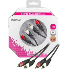 Deltaco MM-109-K, RCA, 1 m hinta ja tiedot | Kaapelit ja adapterit | hobbyhall.fi