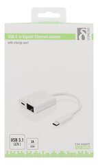 Deltaco USBC-GIGA2, RJ45, USB-C hinta ja tiedot | Adapterit | hobbyhall.fi