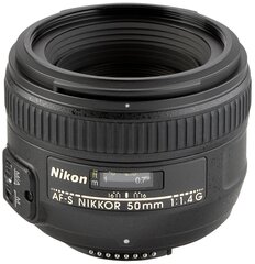 Nikon AF-S NIKKOR 50mm f/1.4G hinta ja tiedot | Objektiivit | hobbyhall.fi