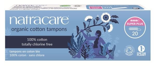 Tamponit Natracare Super Plus 20 kpl hinta ja tiedot | Tamponit ja terveyssiteet | hobbyhall.fi