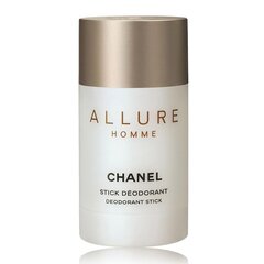 Miesten deodorantti Chanel Allure Homme Deodorant Stick, 75 ml hinta ja tiedot | Miesten ihonhoito | hobbyhall.fi