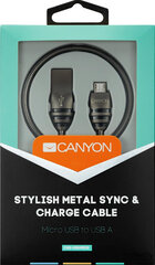 Canyon CNS-USBM5DG, Micro USB - USB, 1m hinta ja tiedot | Kaapelit ja adapterit | hobbyhall.fi