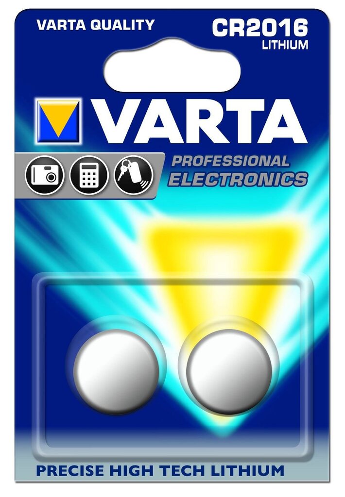 Varta-akut Cr2016, 2kpl hinta ja tiedot | Paristot | hobbyhall.fi