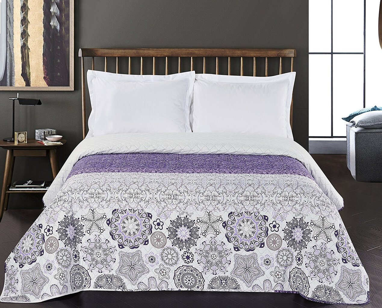 Kaksipuolinen päiväpeite Alhambra Purple Violet, 240x260 cm hinta ja tiedot | Päiväpeitot ja huovat | hobbyhall.fi