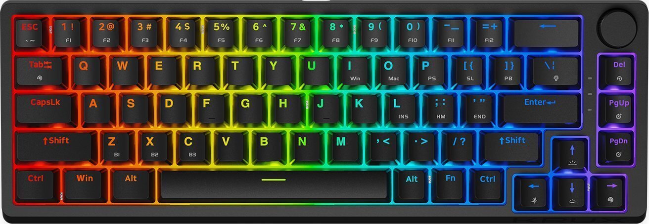 Krux ATAX 65% Pro RGB Wireless Gateron Yellow Pro hinta ja tiedot | Näppäimistöt | hobbyhall.fi