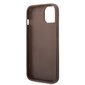 Guess PU 4G Metal Logo Case iPhone 14 Brown suojakuori hinta ja tiedot | Puhelimen kuoret ja kotelot | hobbyhall.fi