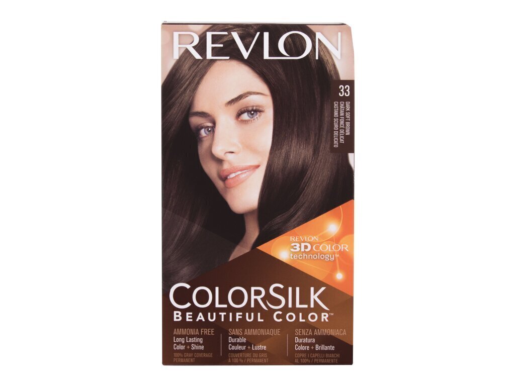 Hiusväri Revlon Colorsilk 33 Dark Soft Brown, 59,1 ml hinta ja tiedot | Hiusvärit | hobbyhall.fi