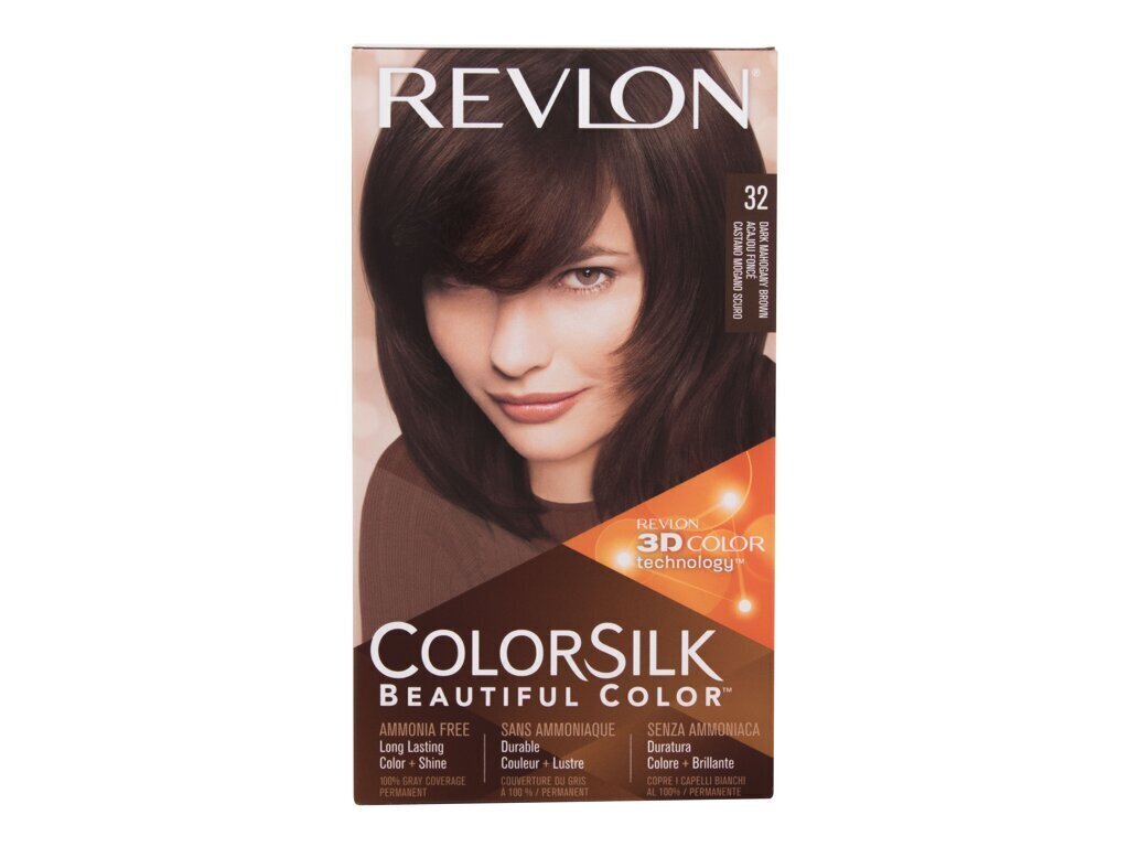 Hiusväri Revlon ColorSilk 32 Dark Mahogany Brown, 59.1 ml hinta ja tiedot | Hiusvärit | hobbyhall.fi