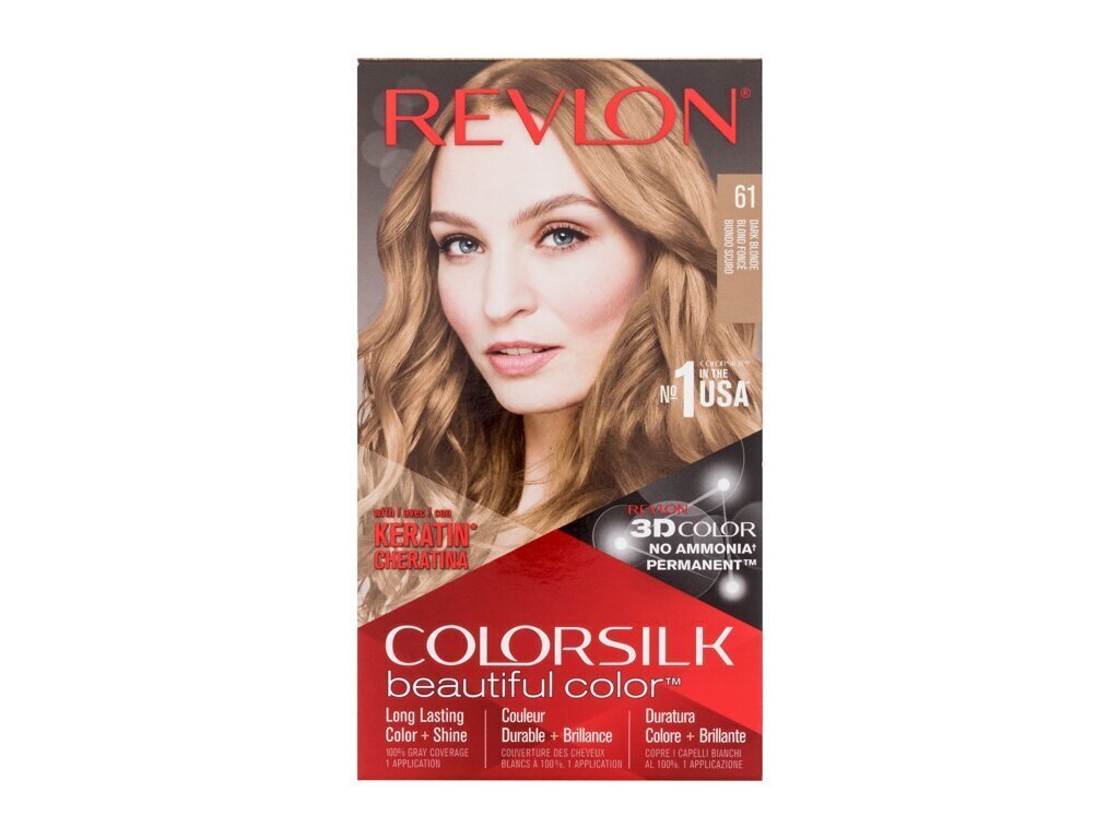 Hiusväri Revlon ColorSilk 61 Dark Blonde, 59,1 ml hinta ja tiedot | Hiusvärit | hobbyhall.fi