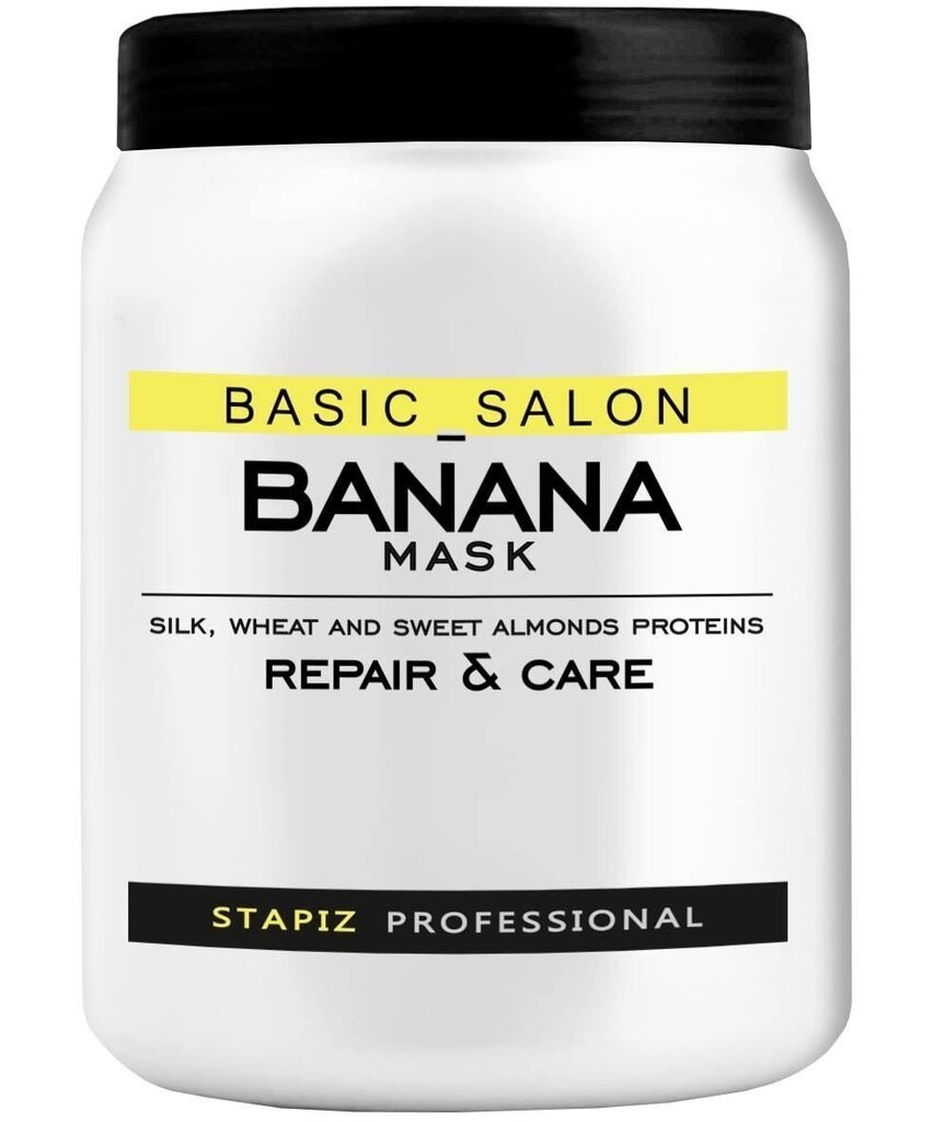 Hiusnaamio Stapiz Basic Salon Banana Repair&Care 1000 ml hinta ja tiedot | Naamiot, öljyt ja seerumit | hobbyhall.fi